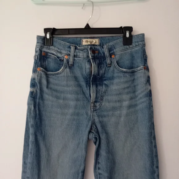 Madewell Blue Denim Jeans straight leg size 27t (flaw) - Picture 4 of 12